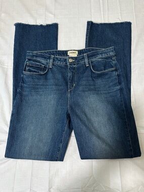 L’AGENCE Ruth high rise jeans women’s size 30 frayed raw hem with stretch comfy